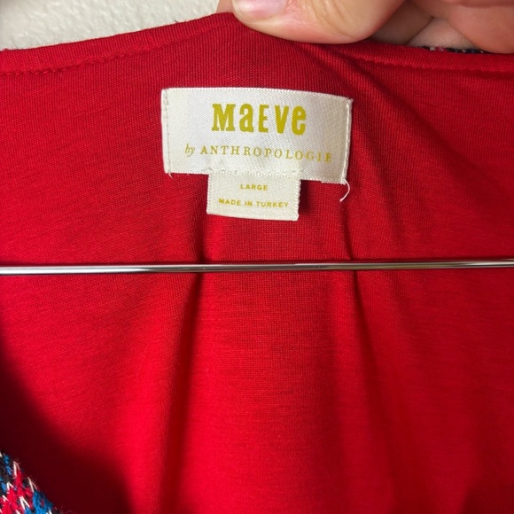 Anthropologie Maeve Barrie Sweater Dress V-Neck Knit Bell Sleeve Boho Size Large - Picture 6 of 8